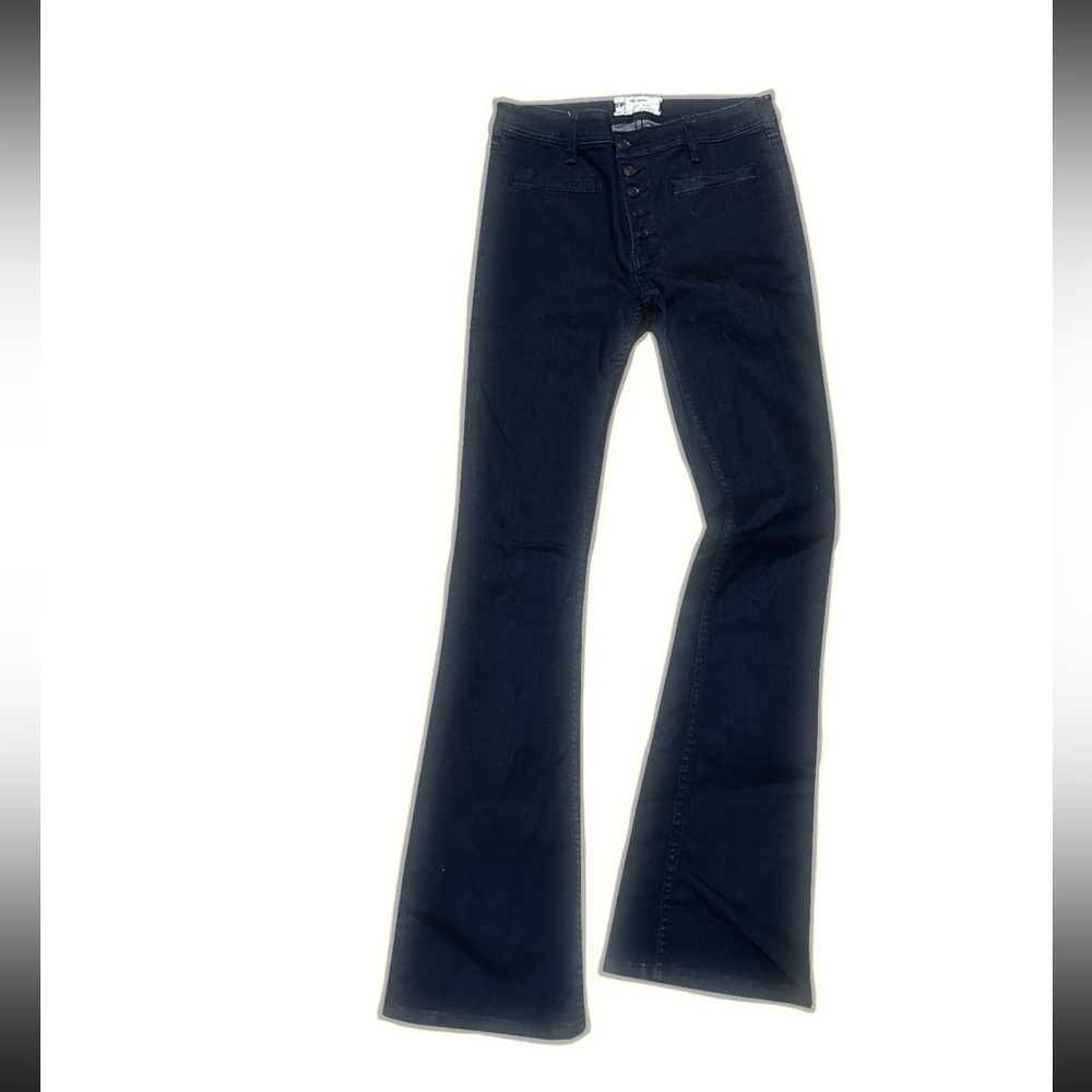 Free People flare jeans color dark blue size 27